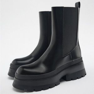 ZARA TREADED CHELSEA BOOTS